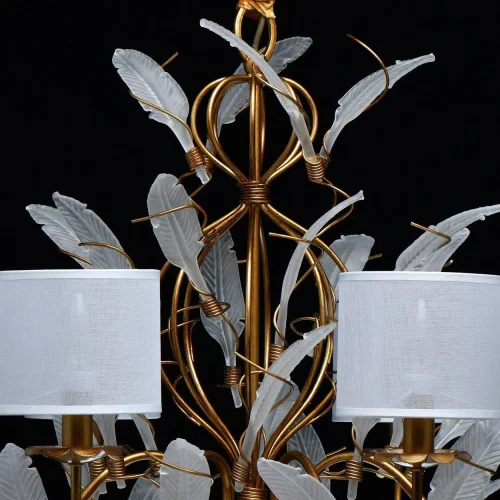 Люстра подвесная София 355014408 Chiaro белая на 8 ламп, основание бронзовое в стиле классический флористика  фото 9